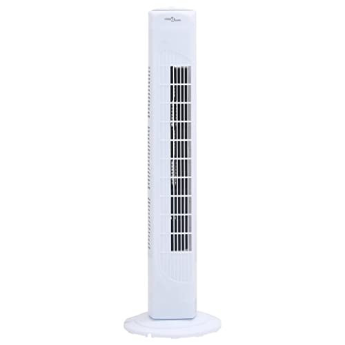 vidaXL Turmventilator mit Timer Oszillierend Standventilator Säulenventilator Towerventilator Ventilator Klimaanlage Φ24x80cm Weiß