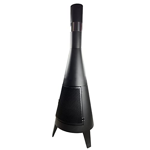 YITIE Gartenkamin, Terrassenofen, Feuertonne Kamin mit Fire Poker& Firepits Bowl & Mesh Spark Screen, Stahl