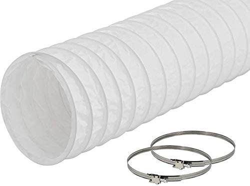 EASYTEC® Abluftschlauch Ø 150 mm / 152 mm Länge 6 Meter PVC Schlauch mit 2 Schellen