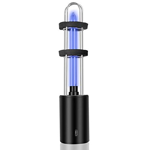 D&XQX UV-Sterilisator Lichtschlauch-Birnen-Desinfektion bakterizide Lampe Ozon-Sterilisator UV Mites Lichter USB aufladbare,Schwarz