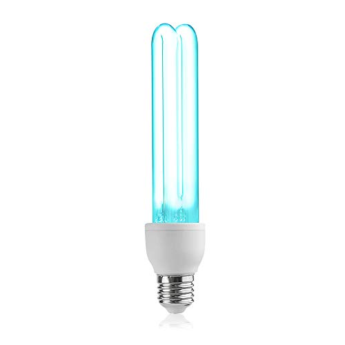 Bonlux UV Desinfektion Lampe E27 25W Quarzrohr Brine Sterilisation UVC 254nm mit Ozon 360°Abstrahlwinkel Entfernung Mites (1 Stück)