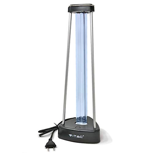 UV-C Keimtötende Lampe mit Ozon für 60m2, 38W, Wellenlängenbereich 200 nm, Touch-Schalter, 10 Sekunden Verzögerung