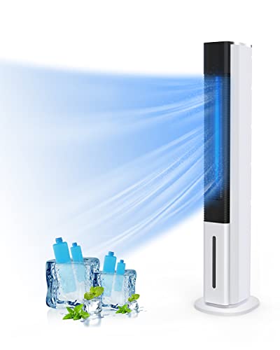 Mobiles Klimagerät Luftkühler Ventilator Luftbefeuchter 6L Wassertank, 60° Oszillation, 12 Hour Timer