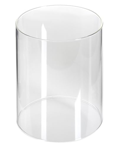 Monster24 Ersatz-Glaszylinder für Bio-Ethanol Tischkamin (Größe M / 30 cm) | feuerfestem Borosilikat-Glas | Außendurchmesser 18 cm/Höhe 20 cm | Tischfeuer | Bio Ethanol Kamin Indoor und Outdoor