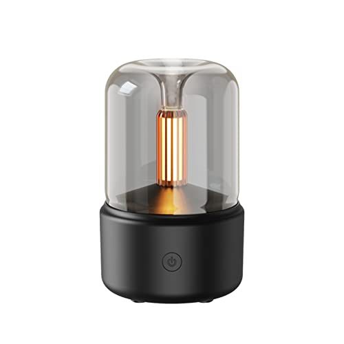 Irishom Aroma Diffusor im Kerzenlicht-Stil Retro USB Luftbefeuchter 120ml Air Humidifier für Büro Zuhause Yoga