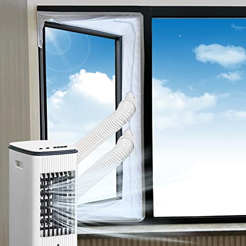 Fensterabdichtung für mobile Klimageräte, Klimaanlagen, Wäschetrockner, Ablufttrockner, Hot Air Stop zum Anbringen an Fenster, Dachfenster, Flügelfenster, Ohne Bohrlöcher Selbstklebend -300CM