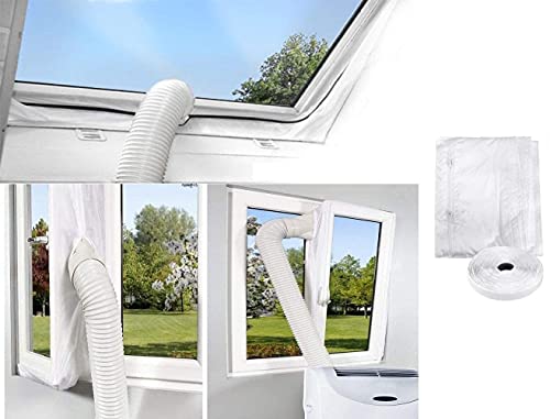 JOYEUX Hot Air Stop passend Fensterabdichtung für mobile Klimageräte und Ablufttrockner Hot Air Stop