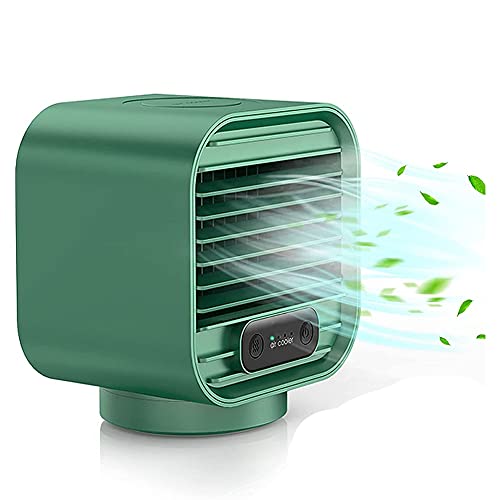 Laughify Die Tragbare Klimaanlage, PersöNlicher Luft KüHler, Wiederaufladbarer Mobiler Desktop KüHlung LüFter für Zuhause, Raum GrüN