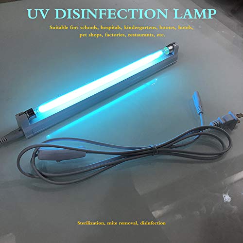 TTAototech 8W UV-Keimtötungs-Desinfektionslampe Entfernung von medizinischen Milben im Haushalt mit T5-Halterungslampe Ozon-UV-Sterilisator