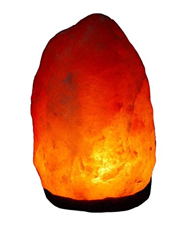 BOSALLA Salz Lampe von 2 kg bis 26 kg frei wählbar Kristall Lampen Salt Range Pakistan mit Spezial Leuchtmittel und Kabel in 120 cm SCHWARZ (6-8 kg)