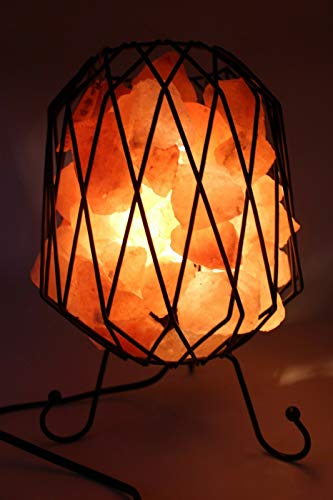 Edle Salzkristall Lampe/Tischlampe/Wellness - Sauna Ruheraum Leuchte - Ideal um sich zu entspannen | Salzlampe auch für Yoga/Meditation