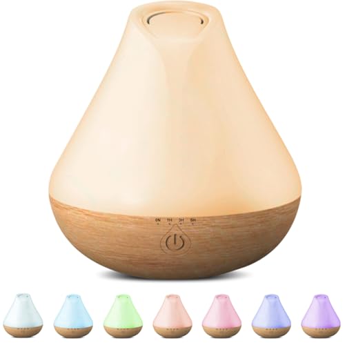 PureMist 100ml Aroma Diffuser für Duftöle, Kleiner Ultraschall Luftbefeuchter Aromatherapie Öle Diffusor mit 7-farbigem LED-Licht
