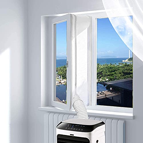 400cm Universal-Fensterabdichtung für mobile Klimageräte, Klimaanlagen, Wäschetrockner, Ablufttrockner Hot Air Stop zum Anbringen an Fenster, Dachfenster, Flügelfenster