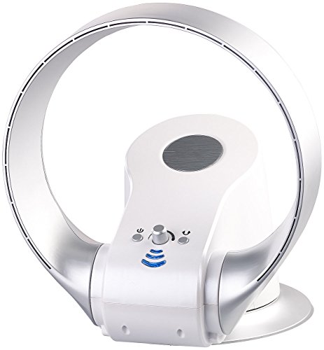 Sichler Haushaltsgeräte Tischventilator: Rotorloser 360°-Wand- und Tisch-Ventilator mit Oszillation, 26 Watt (Wandventilator schwenkbar, Tischventilator ohne Rotorblätter)