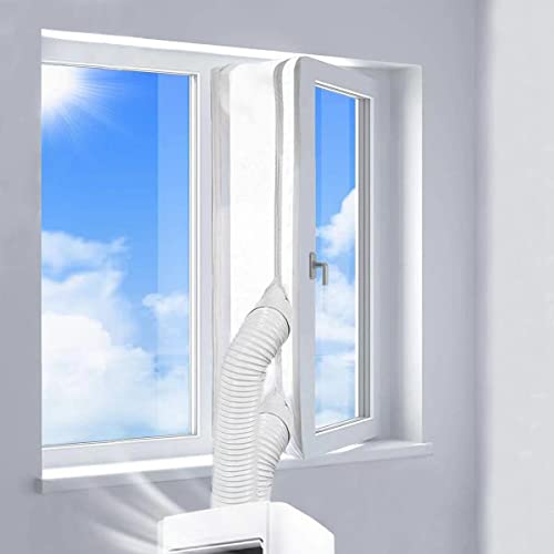EMNIMQ Kleine Fensterabdichtung für Mobile Klimageräte,25X92cm Mobile Klimaanlage Fensterabdichtung, Heißluftleitblech Fensterdurchführung für Abluft,Fenster Klimaanlage Abdichtung,Klimaanlagen