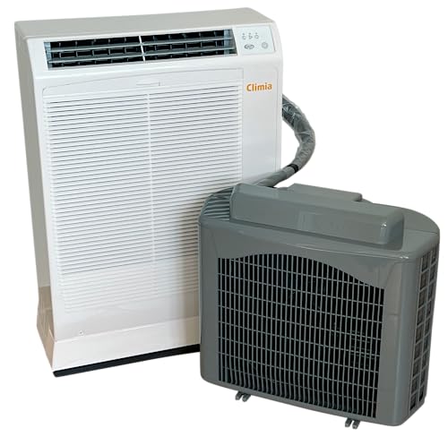 Climia CMK 4000 - mobile Split Klimaanlage mit 3,7 kW Kühlleistung in kompakter Form, Split Klimagerät mit 13500 Btu/H geeignet für bis zu 40 qm, 2 Meter Kühlleitung