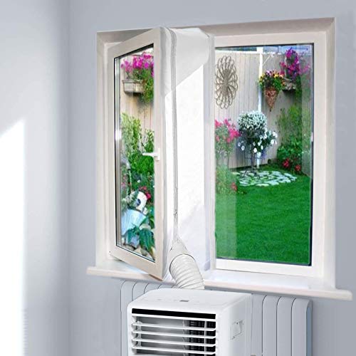 Fensterabdichtung Klimaanlage, Klimagerät Fenster Abdichtung und Wäschetrockner, Mobile Klima Fensterdichtung zum Ablufttrockner, Anbringen Dachfenster, Flügelfenster (Weiß)