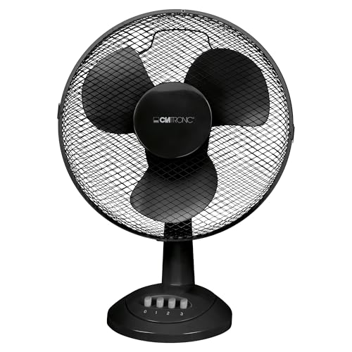Clatronic® Ventilator mit Schwenkfunktion | Ventilator leise 3 Stufen | Ø 3 0 cm | Tischventilator 4 0W | Fan | Tischventilator sehr leise | VL 3602 schwarz