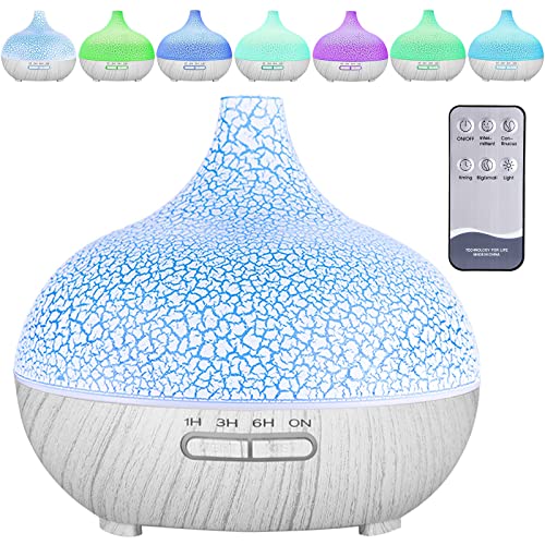 550ml Aroma Diffuser,MAISITOO Ultra Leise Ultraschall Luftbefeuchter ,Ätherische Öle ,BPA-Free Aromatherapie Humidifier für Schlafzimmer Yoga Spa,7 Farben LED Lichter (Weiß)