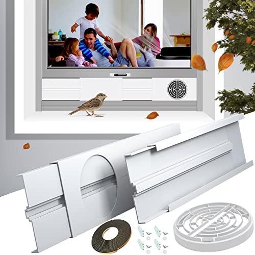 Aozzy Einstellbare Fenstergleit Kit Platte Klimaanlage Windschutz für tragbare Klimaanlage, Erweiterung Window Panel Kit (15CM (5,9') Schlauch)