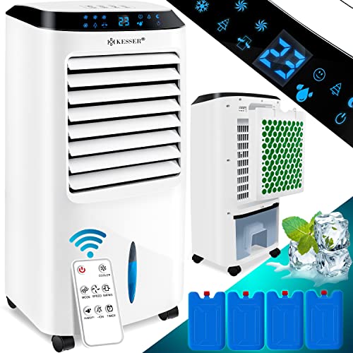 KESSER® 4in1 Mobile Klimaanlage | Fernbedienung | Klimagerät | Ventilator Klimaanlage | Timer | 3 Stufen | Ionisator Luftbefeuchter | Luftkühler |